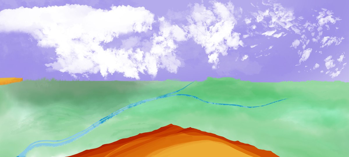 OctopusStraps's tweet image. Enjoyed futzing with new brushes and such for day 27 of Inktober.  Pretty obvious that I need to start using reference photos for landscapes I think, but I had fun anyway.  Open to suggestions on who to draw posing dramatically on the big rock.  #inktober #digitalart