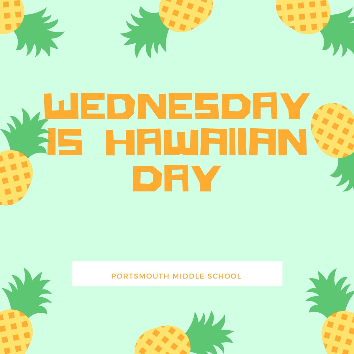 It might be 40 out...but Hawaiian Day it is.  <a href="/psd_ri/">Portsmouth Schools</a> @PmsPatriots