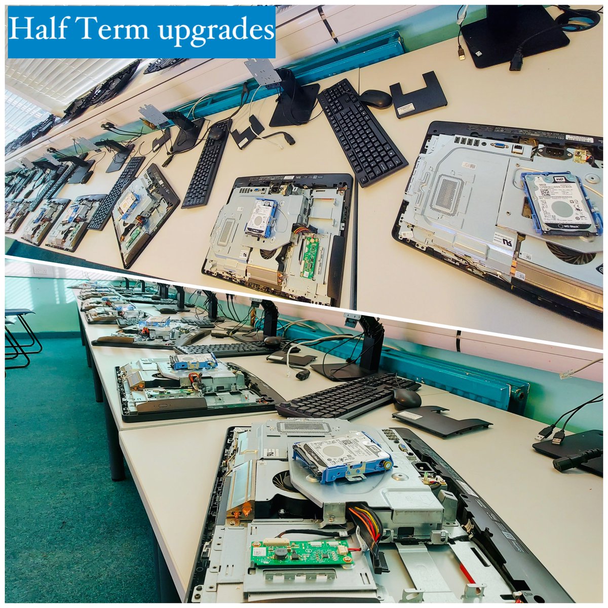 qphschester's tweet photo. No more ‘wheel of misfortune’ waiting on our computers!Students will be delighted that all machines in H6 have been upgraded from hard drives to SSD’s(Solid State Drives) allowing applications to run faster with much quicker boot times #techytalk #halftermwork #computertechnology https://t.co/sL55R4KEJn