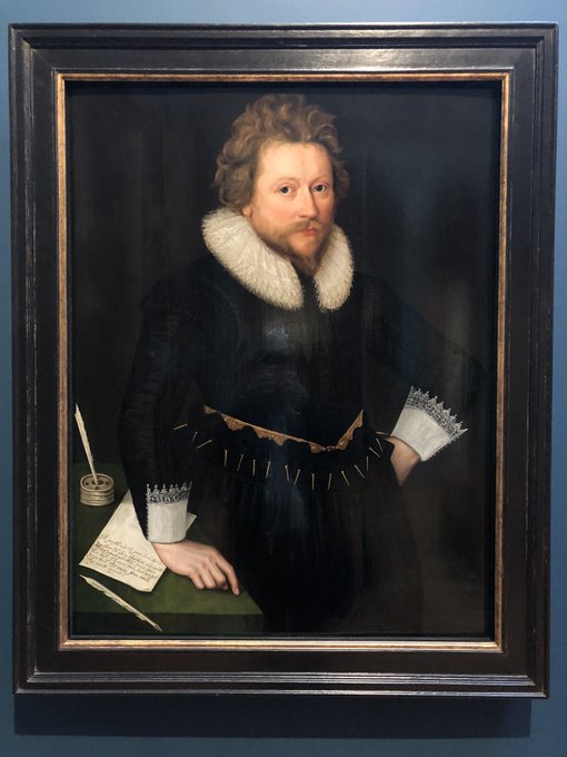 jdmccafferty's tweet photo. Visiting the National Portrait Gallery #London this day last year:

John Fletcher, co-author with #Shakespeare featuring a tribute to written authorship as being the most authentic representation of self c. 1620 (NPG) https://t.co/Sn2CzP15bo