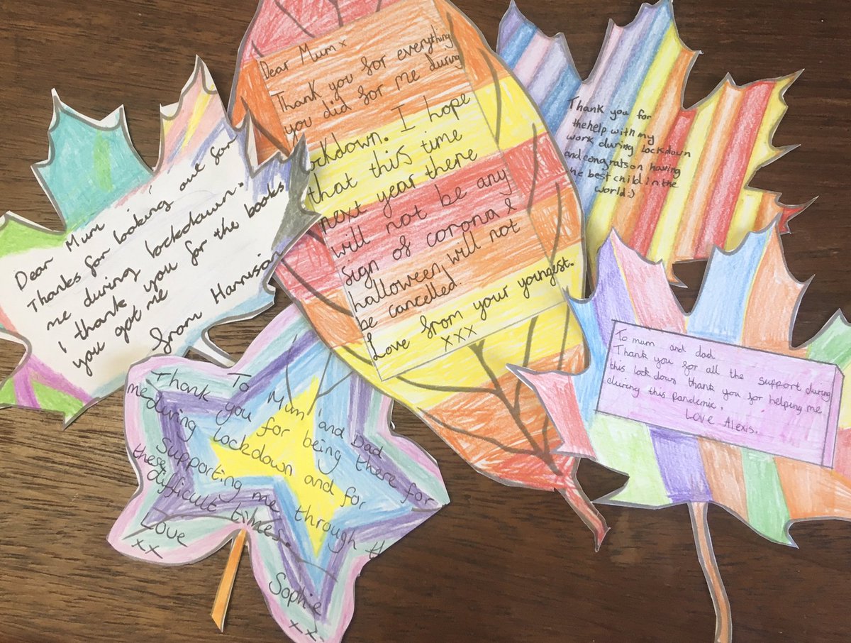 HorringerCourt's tweet photo. As the leaves continue to fall on this beautiful morning, we continue to share the beautiful thank you messages from the children to their parents this #DigitalParentingWeek https://t.co/Jv9wAjgyAM