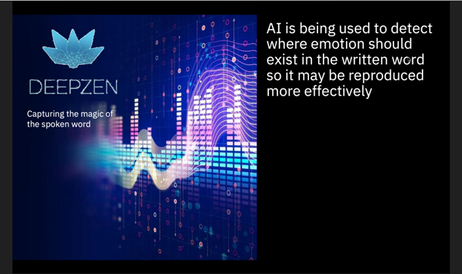 _evelyntan's tweet photo. Really enjoyed @IBM @samoore's keynote at the London #hopper2020 on making a difference with #tech. @DeepZen4 caught my attention the most - a way to transform text data into emotionally rich audio content. Immediately obvious applications for text-based #teamdynamics research🤓 https://t.co/j6LQUiFLtQ