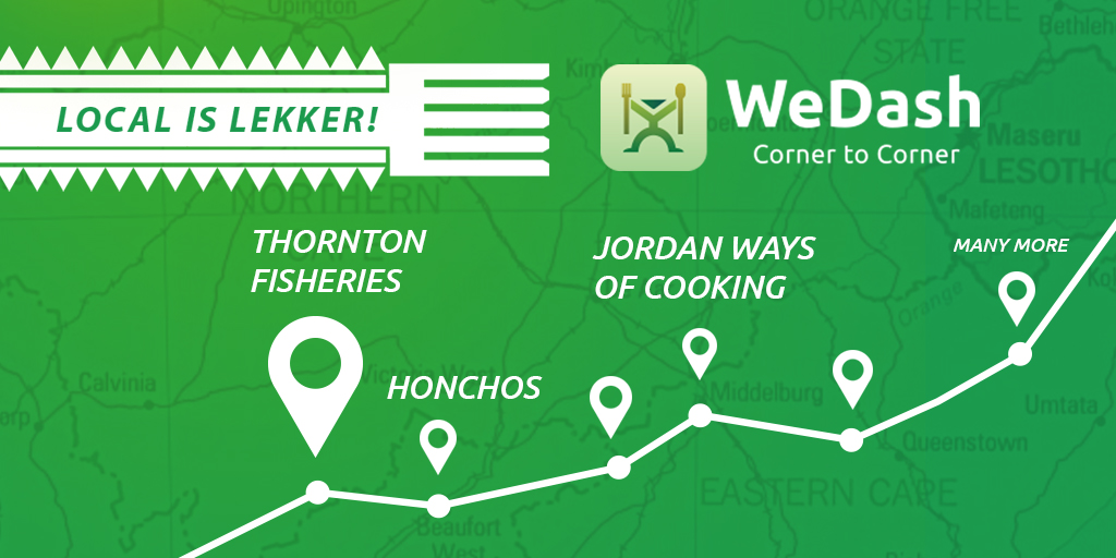 WeDashSA's tweet photo. With Thornton Fisheries &amp; Take Aways, RocoGo, Honchos, Jordan Ways of Cooking, and many more on the WeDash App, you can enjoy lekker chow from your local restaurant, in just a few clicks. 

Download the WeDash today: https://t.co/nxy0r1byks

#WeDashWeek 
#CornertoCorner https://t.co/FwwmBpWRKi