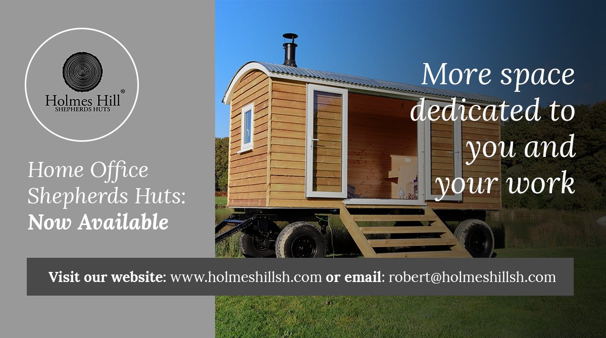 HolmesHillSH's tweet photo. Tired of working from your cluttered back room or kitchen table?

Our range of home office Shepherd Huts are designed to make working from home more productive for you!

Find out more about our home office huts here: https://t.co/r2CsSXPchk https://t.co/u0GiwL0554