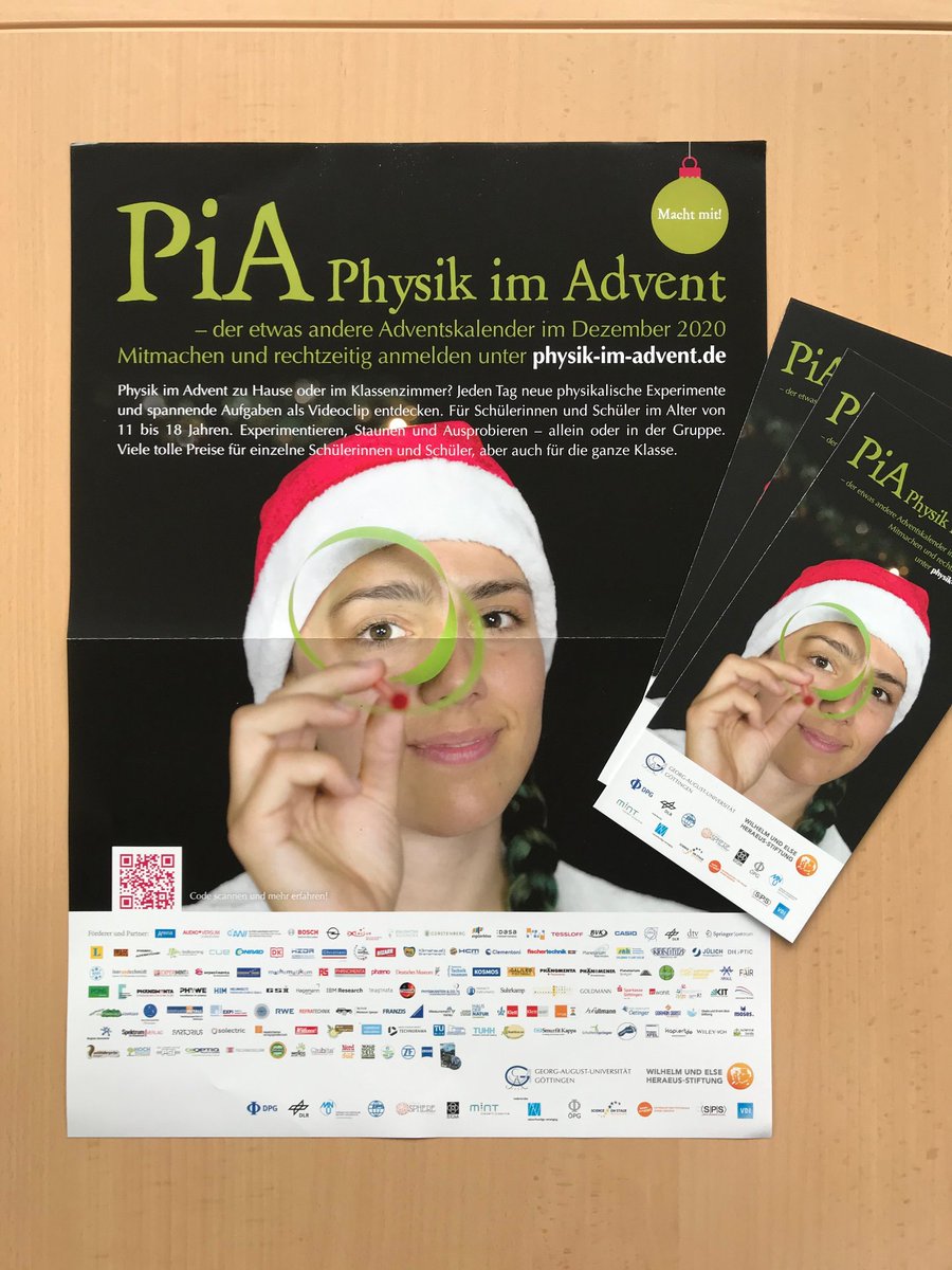 Jetzt "PiA - #PhysikImAdvent" Poster, Flyer  kostenlos bestellen &amp; runterladen:
pos.li/2h3wl6
pos.li/2h3wl9

Anmeldung ab 1. November pos.li/2h3wl7

#Physik #Wissenschaft #Bildung #DigitaleBildung #Advent #Lehrer #MINT #Adventskalender #homeschooling