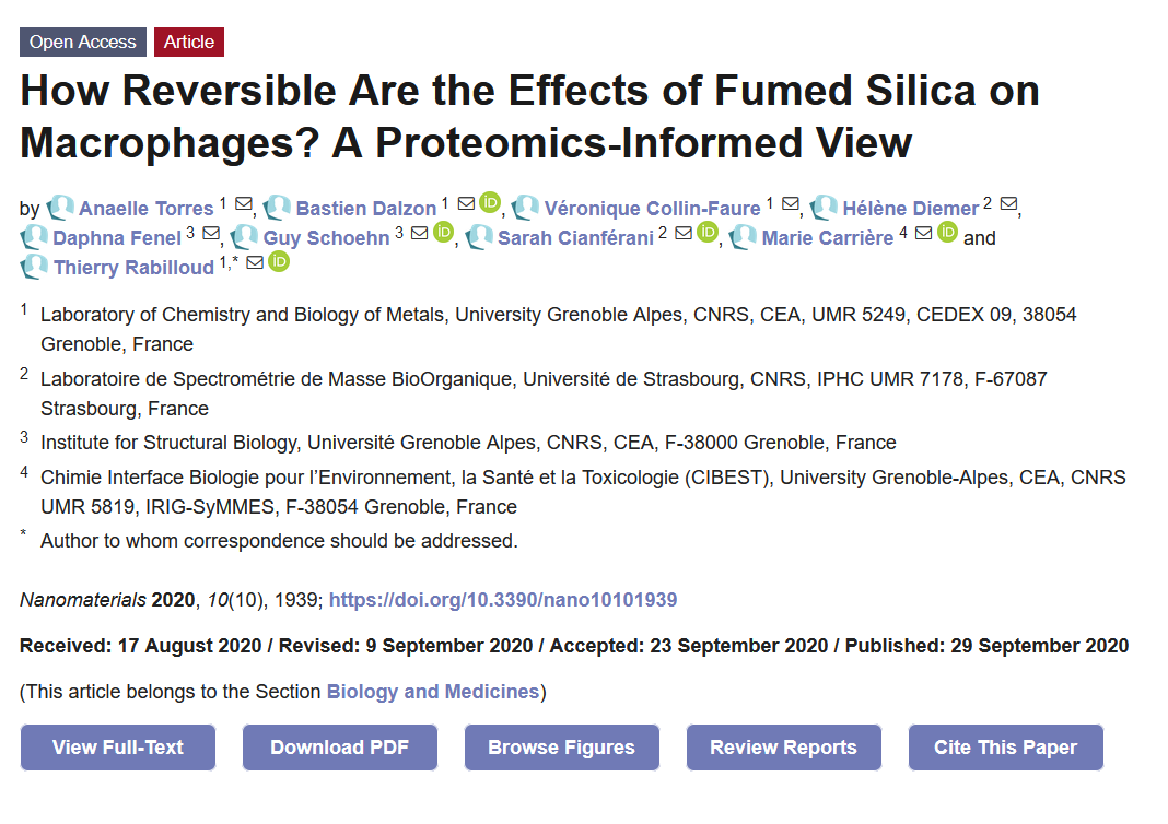 Labex Serenade (@labexserenade) on Twitter photo New #scientific #article. Assessing the persistence of silica impact, one of the most common used #nanomaterials, on #macrophages. 👉bit.ly/2HwV3ib. <a href="/LabexSerenade/">Labex Serenade</a> @univamu <a href="/UGrenobleAlpes/">Université Grenoble Alpes</a> <a href="/unistra/">-</a> New #scientific #article. Assessing the persistence of silica impact, one of the most common used #nanomaterials, on #macrophages. 👉bit.ly/2HwV3ib. <a href="/LabexSerenade/">Labex Serenade</a> @univamu <a href="/UGrenobleAlpes/">Université Grenoble Alpes</a> <a href="/unistra/">-</a>