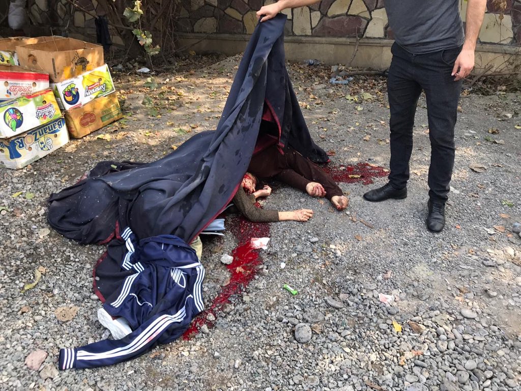 URGENT! Armenian armed forces, grossly violating the humanitarian ceasefire regime, again have fired at the #Barda city from the "Smerch" MLRS.

As of now at least 13 civilians killed and many injured! This is crime against humanity!

#StopArmenianTerrorism