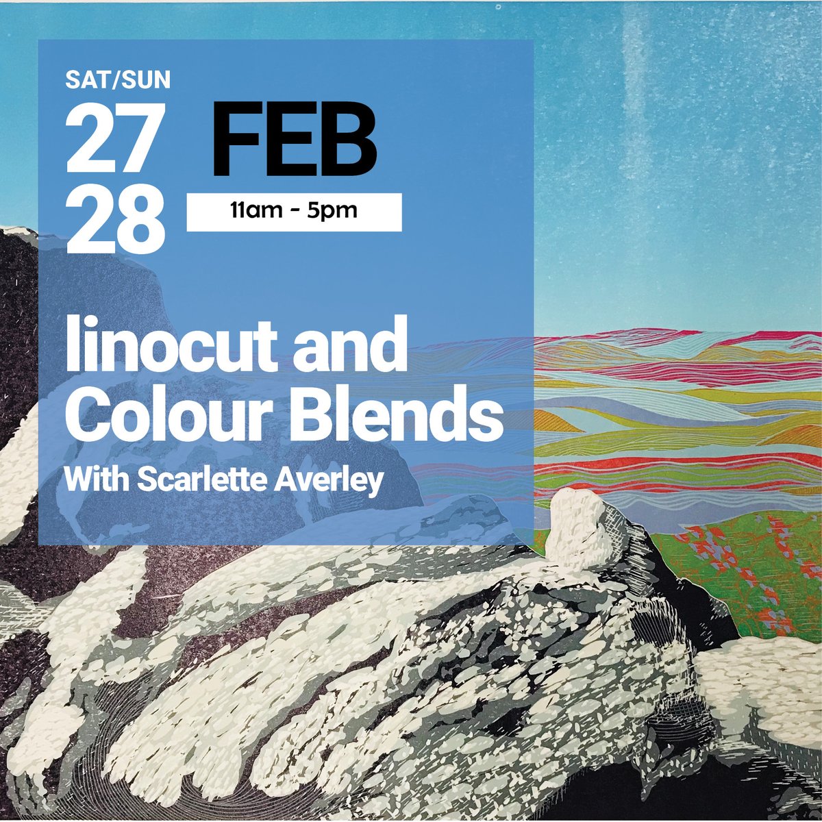 Spend a weekend creating colourful reduction linocuts with artist Scarlette Averley !

Find out more:
wypw.org/product/linocu…

#wypw #printmaking  #acesupported #acenorth #hereforculture