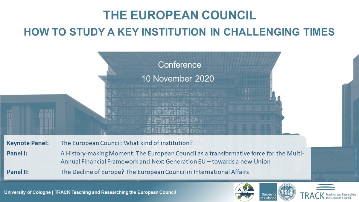 Register now for our joint Online Conference of TRACK and <a href="/tepsaeu/">Trans European Policy Studies Association</a> on the European Council on 10 November! 
👉track.uni-koeln.de/de/events/kick…

With contributions of: <a href="/BrigidLaffan/">Brigid Laffan</a> <a href="/HvRpersonal/">Herman Van Rompuy</a> <a href="/AgaCianciara/">Agnieszka Cianciara</a> <a href="/ChHillion/">Christophe Hillion</a> <a href="/DinanGMU/">Desmond Dinan</a> <a href="/UwePuetter/">Uwe Puetter</a> <a href="/NicolePirozzi/">Nicoletta Pirozzi 🇮🇹🇪🇺🇺🇦</a> and other high-level experts!