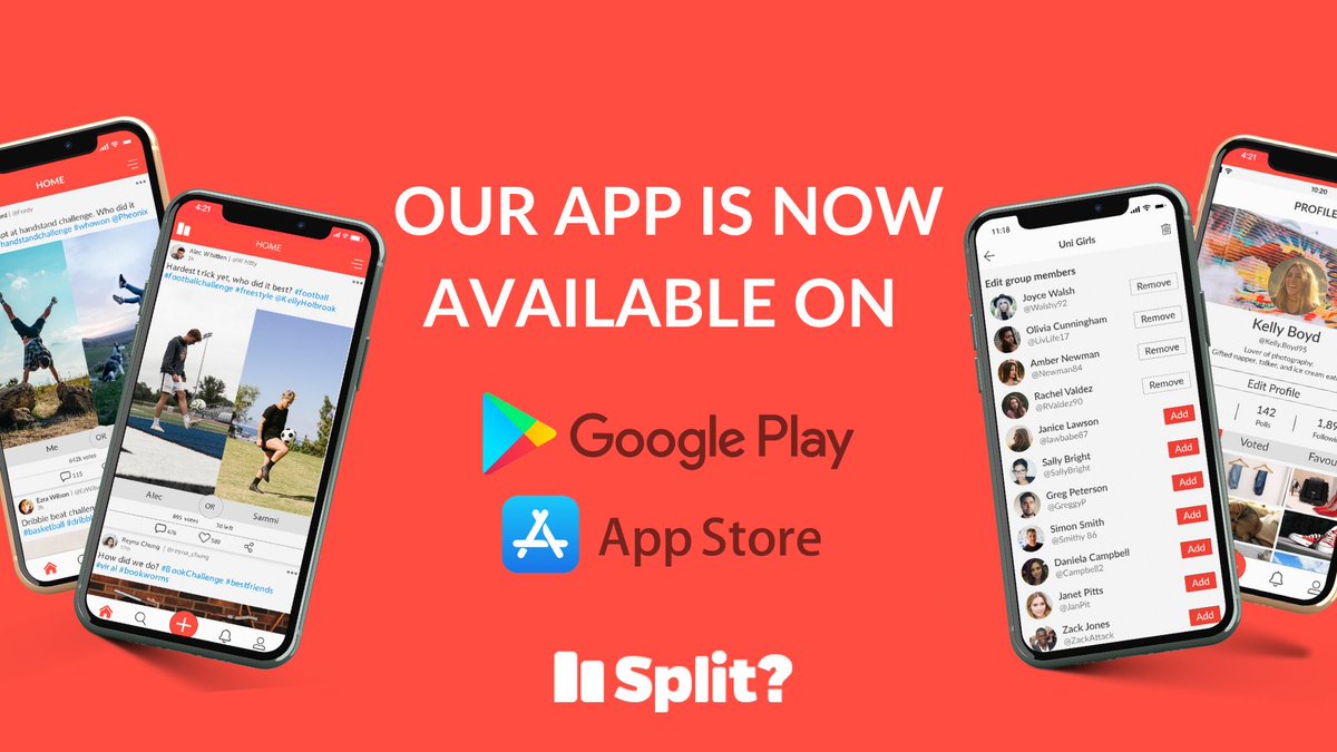 split_vote's tweet photo. Split is now available on App Store and Google Play.
Download today and start creating polls with your friends!
https://t.co/3uT48wf0cG
https://t.co/dD8HmQfOvM
#downloadnow #appstore #googleplay #NewRelease #socialmediaapp #funvoting #socialapp #votingapp #AvailableNow https://t.co/cmlBoOLvnF