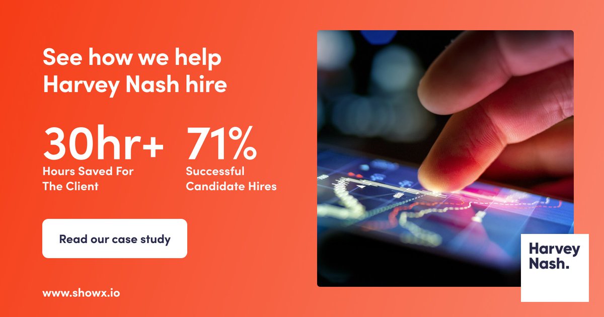 Saving time and providing high quality candidates with Harvey Nash showx.io/customers/harv… 

#techhiring #techrecruiting