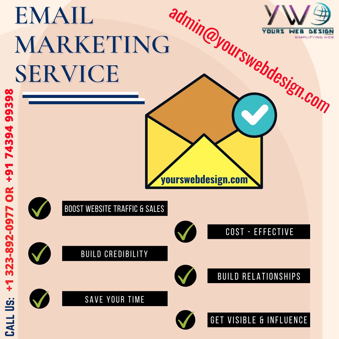 yours_web's tweet image. Email marketing is very important to reconnect your audience again and again at least cost but the most effective way.

The conversion rate is getting quite high from Email marketing as compare to other mediums.

#emailmarketingtips2020 #emailmarketingstrategy #yourswebdesign