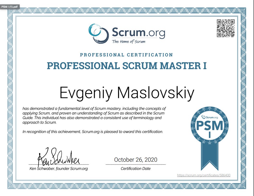 Spleshka's tweet photo. Look who is officially a certified Scrum Master now! :) After a week of extensive Agility during  #seedcon I scored 96% on this 💪 https://t.co/JzfFxl64MF