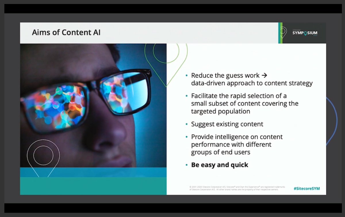 Catching up on the 'Sitecore AI: Auto Personalization Standard for Sitecore 10' session from yesterday. Some impressive stuff going on here. #SitecoreSYM #Sitecore