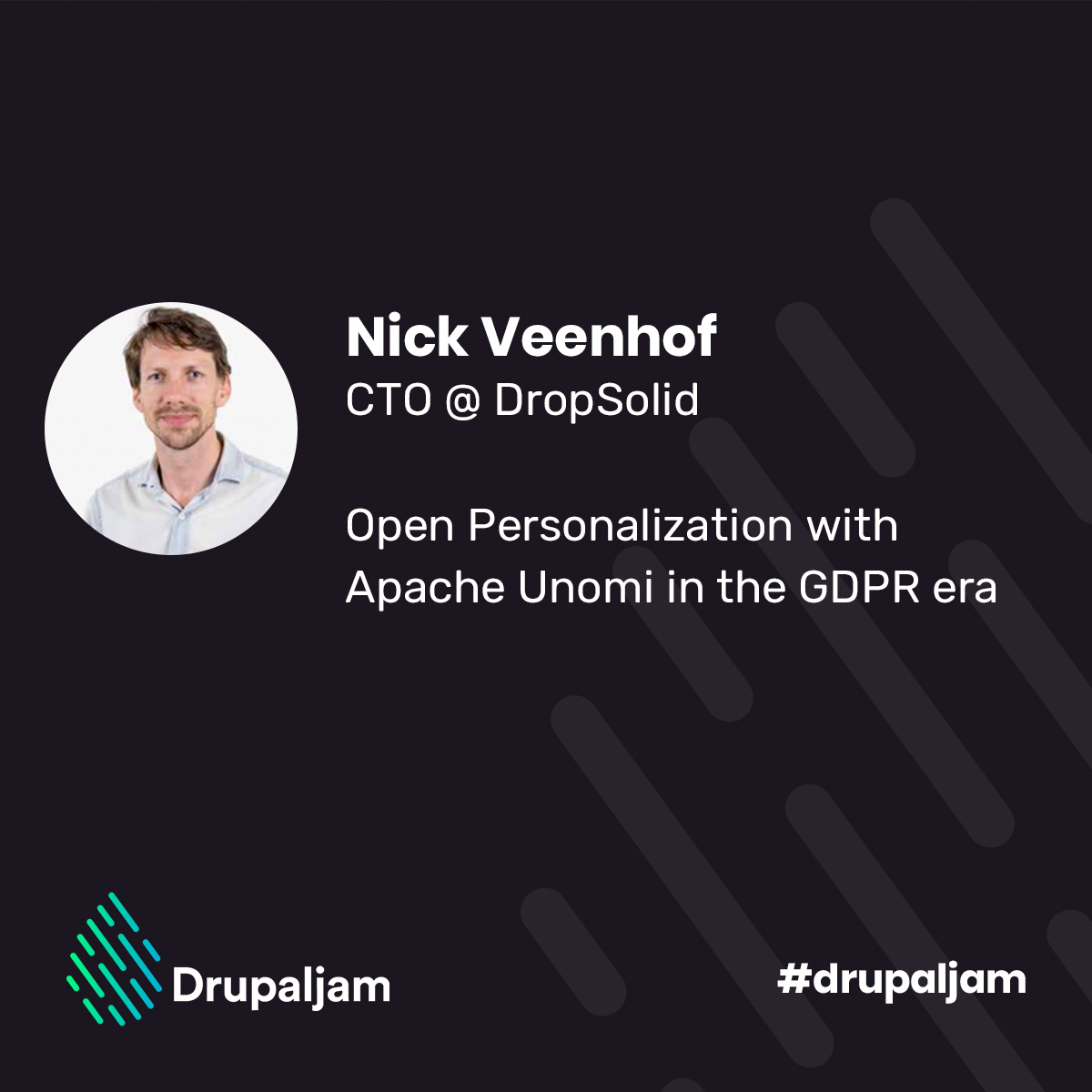 In the era of consent, #privacy and #GDPR it may no longer seem acceptable to do behavioral #personalization. This doesn’t have to be an Evil Big Brother. At #drupaljam <a href="/nick_vh/">Nick Veenhof</a> <a href="/DropSolid/">Dropsolid</a> will show you how to solve this using the new kid in town called #Apache Unomi.
