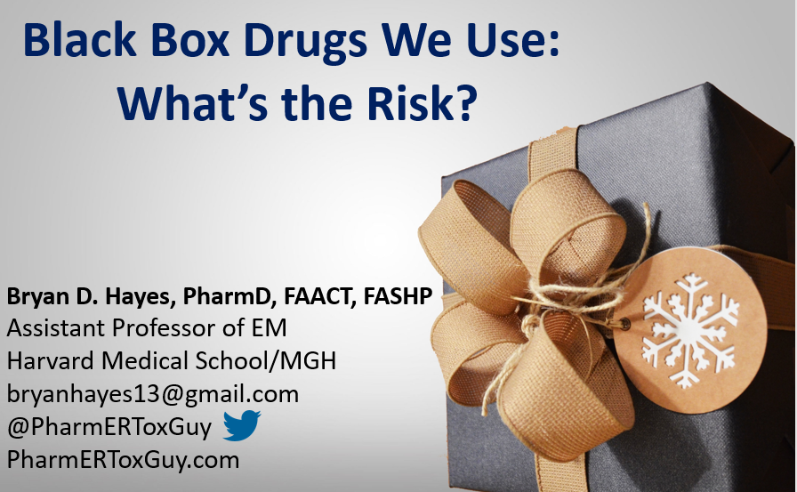 ‘Black Box Drugs We Use in the ED’ | Here’s the handout for my 3rd #ACEP20 talk (with links to all references): pharmertoxguy.files.wordpress.com/2020/10/black-…

If you're registered for the conference, this course is simulive today at 10:00 ET when I'll be available for live Q&amp;A. #FOAMed