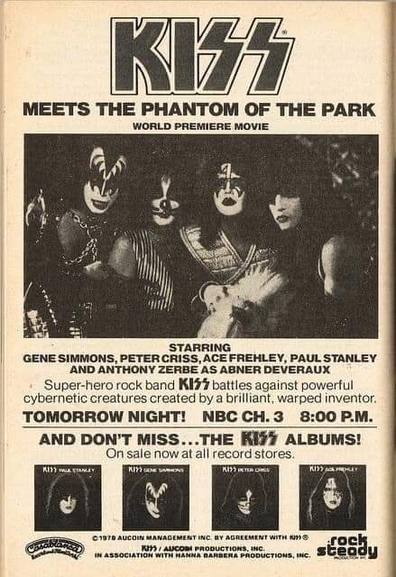 October 28th 1978, #Kiss released their debut film ‘Kiss Meets the Phantom of the Park’. 🎶
The film was shown on #NBC 📺 https://t.co/tLyjTivvIQ