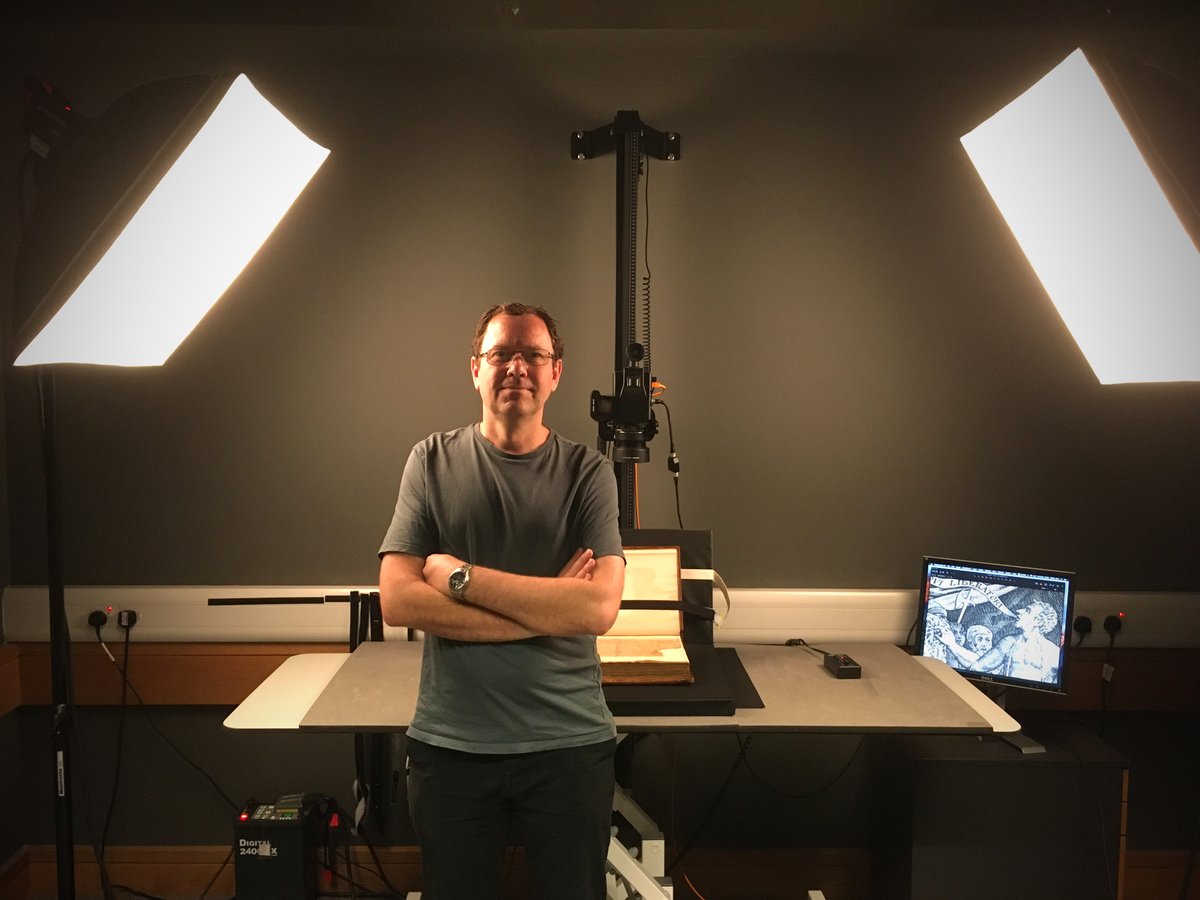 I’m Alex, Senior Imaging Technician  @britishlibrary. We digitise collection items, facing the challenges of the sizes, shapes & lighting needs of a diverse collection.We work closely with  @BL_CollCare, curators and  @BL_MadeDigital to produce high-quality images   #OurDigitalBL