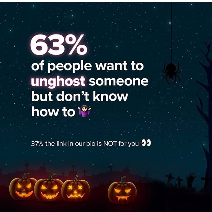 PouchSocial's tweet photo. Are you too interested in Unghosting someone you ghosted before? 

Here is Tinder India to help you out. Just visit Tindier india instagram bio for more.

#tinder #Halloween #tinderdate #Halloween2020 #SocialMedia #marketing #Socialpouch https://t.co/HtSYbUl7El