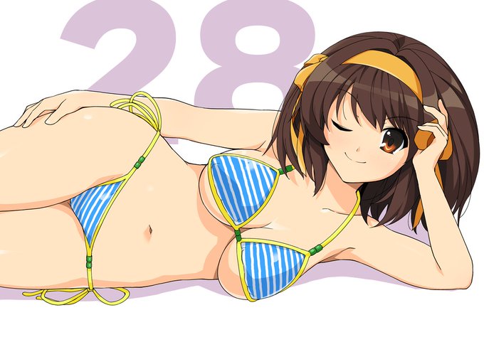 水着ハルヒさん
直観発売まであと28日

#涼宮ハルヒの直観 
#HaruhiCountdown 