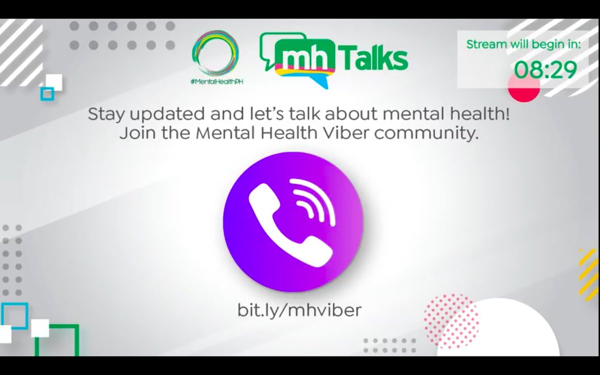 mentalhealthph's tweet image. Join our Viber community and receive updates from us. 

#MHTalks
#SulongMH
#MoveForMentalHealth
#TuloyAngKwento