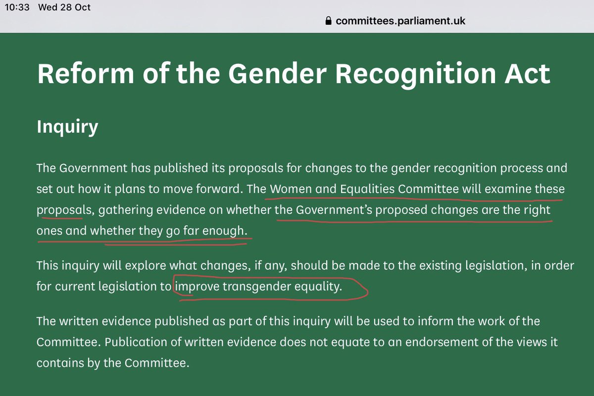 Another GRA consultation. Have we not just finished one? What lobby groups are behind this. Note or doesn’t mention “women” once.