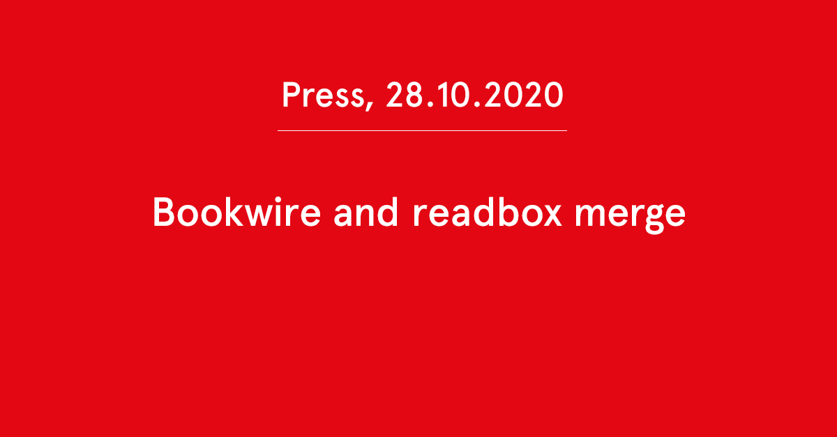 bookwire's tweet image. #Pressrelease: #Bookwire &amp;amp; #readbox are bundling their expertise to enable them to offer even more innovative technology products and a more extensive range of services. As part of this incipient cooperation, Bookwire has acquired readbox publishing GmbH. bookwire.de/en/press/artic…