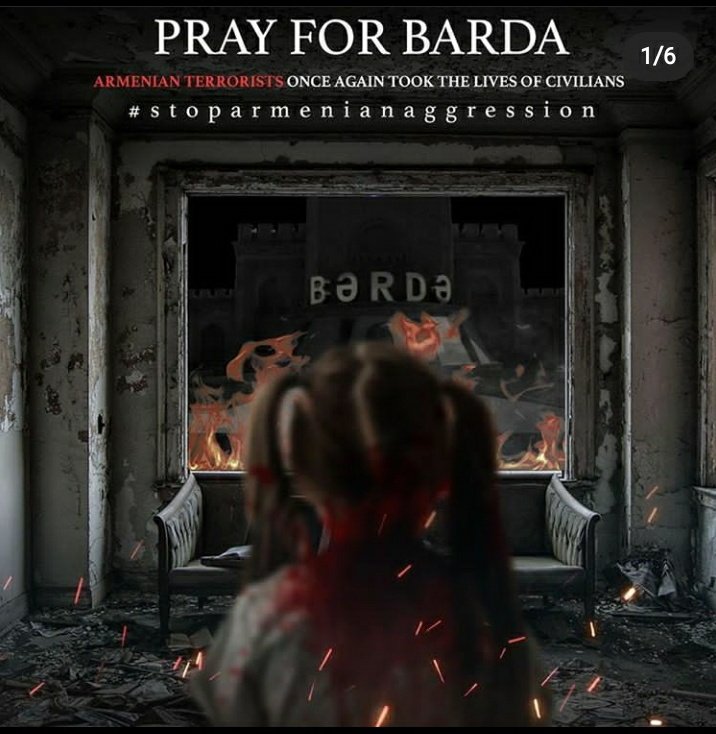 gns_adn's tweet photo. We are fighting the terrorists. There is no words explain it. It is an act of terrorism. Armenia bombed to civilians and civilians infrastructure. It is terror.

Today 19 civilians killed, more than 60 injured after attacks done by Armenia on #BardaCity.

#WarCrimes
#Unicef https://t.co/GrtiU2UdKe