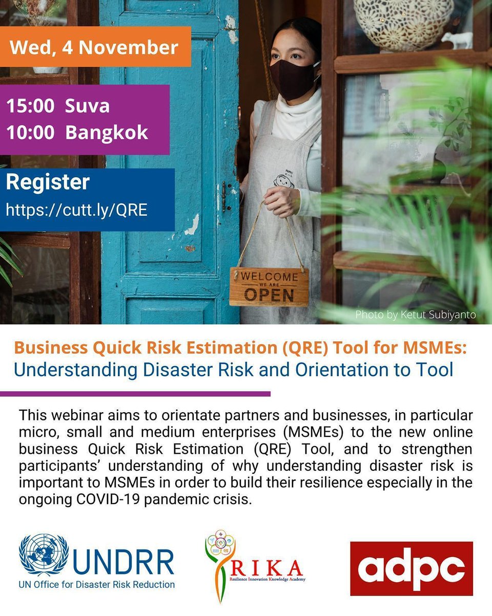 Join us at the launch event of the Business Quick Risk Estimation(QRE) Tool for MSMEs
<a href="/UNDRR/">UNDRR</a> <a href="/ficci_india/">FICCI</a> <a href="/ADPCnet/">ADPC</a> <a href="/minmsme/">Ministry of MSME</a> <a href="/ProfeciaLinks/">Profecia Links</a>
