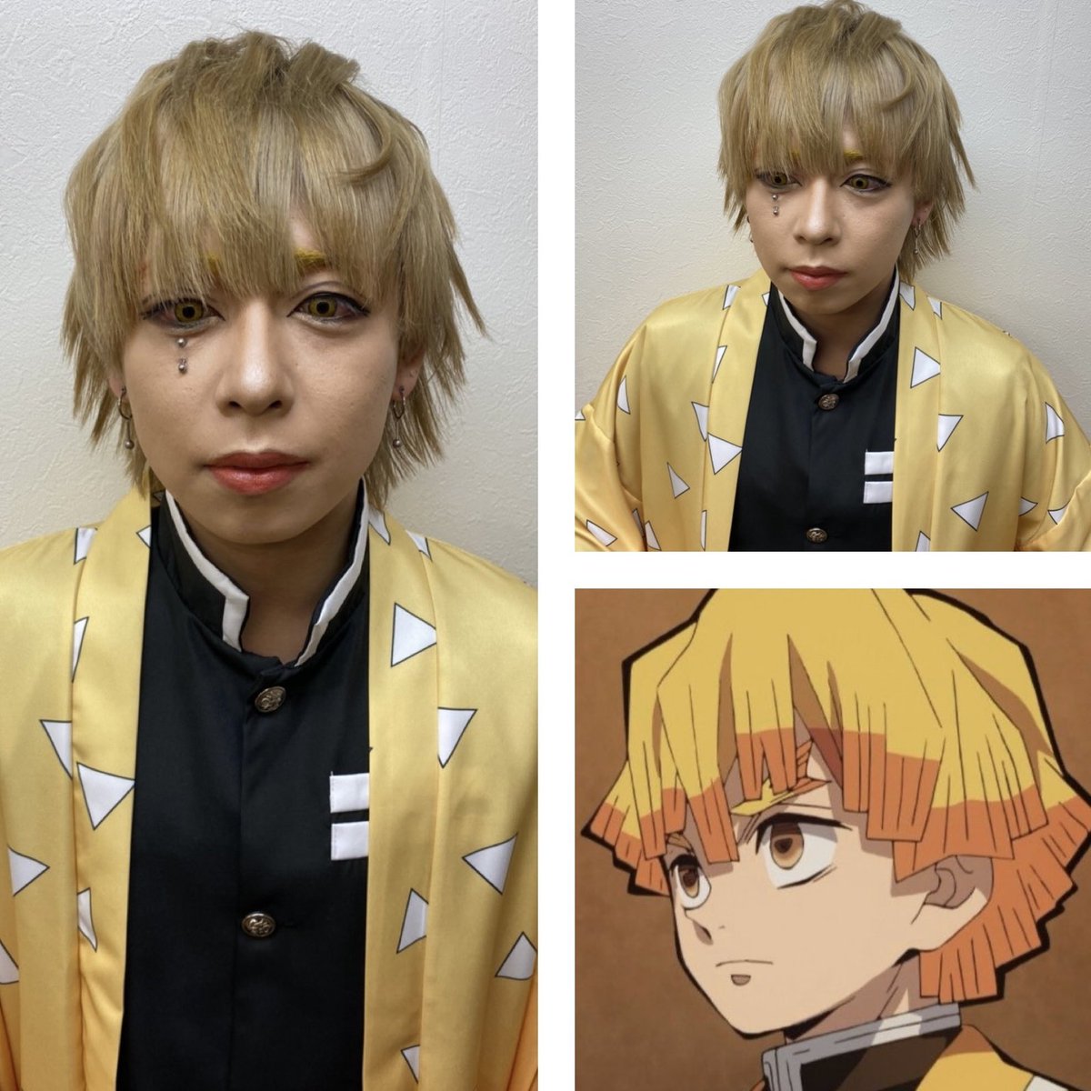 可愛い、、、我妻善逸のハロウィンメイク！！！今年のハロウィンは