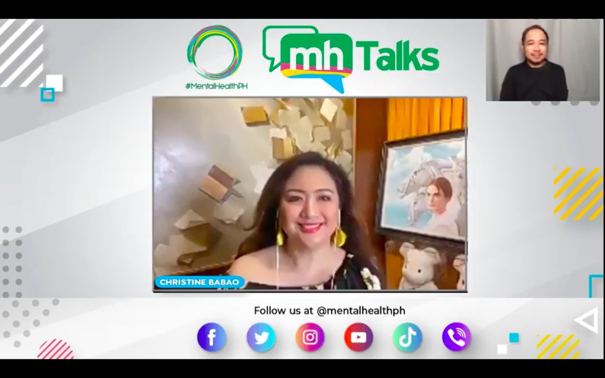 mentalhealthph's tweet image. Let’s begin! 

@ChristineBBabao

#MHTalks
#SulongMH
#MoveForMentalHealth
#TuloyAngKwento