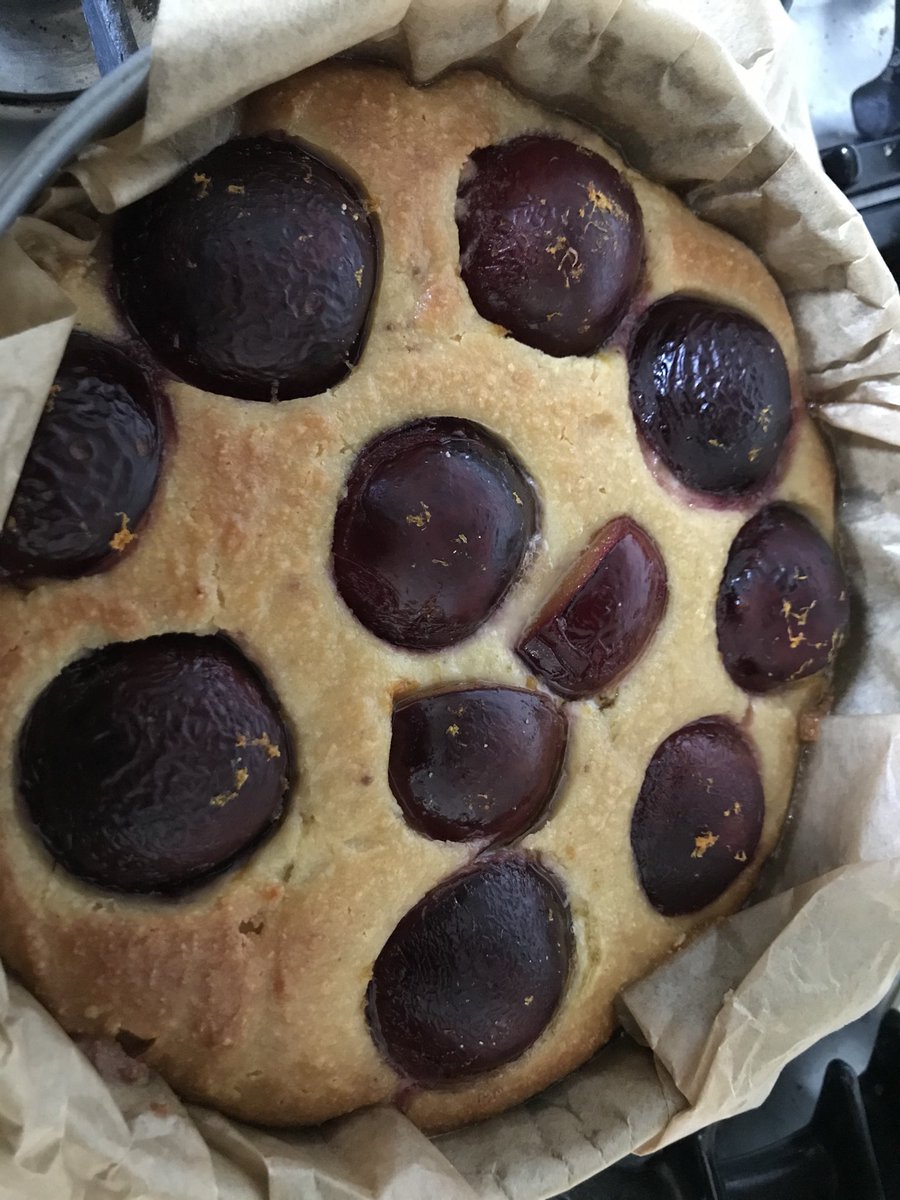 Plum and almond cake courtesy of ⁦<a href="/deliciousmag/">delicious. magazine</a>⁩