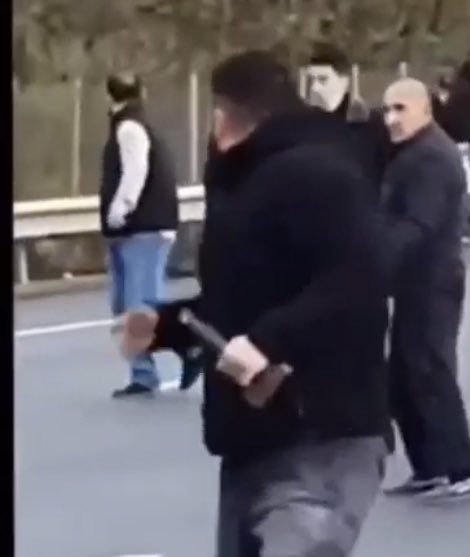ANZHELA_YAN's tweet photo. ATTENTION ‼️ 
During a peaceful demonstration of #Armenia|ns in #France, the #Armenian protesters were attacked with hammers. 
Here's the turk who hit this Armenian protestor with a 🔨 in #Lyon 🇫🇷
Stop this barbarism‼️
#BoycottTurquie #RecognizeArtsakh #StopErdogan #StopAliyev https://t.co/FVepW054hc