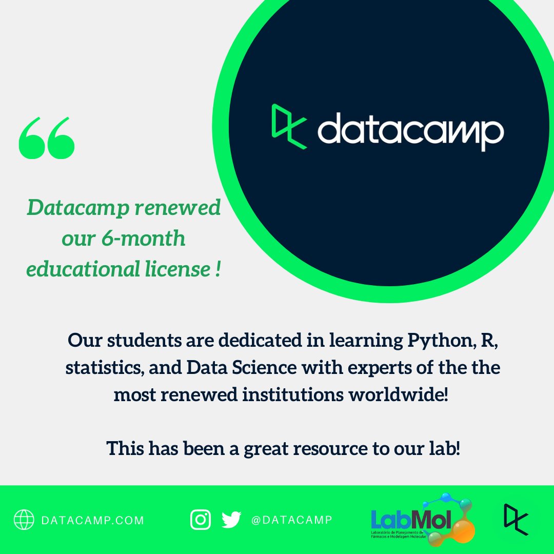 Joyce Borba (@joycevborba) on Twitter photo If you are interested in learning these themes, join <a href="/labmol_ufg/">LabMol UFG</a> team!! <a href="/carolinahortago/">Carolina Horta Andrade</a> <a href="/DataCamp/">DataCamp</a> If you are interested in learning these themes, join <a href="/labmol_ufg/">LabMol UFG</a> team!! <a href="/carolinahortago/">Carolina Horta Andrade</a> <a href="/DataCamp/">DataCamp</a>
