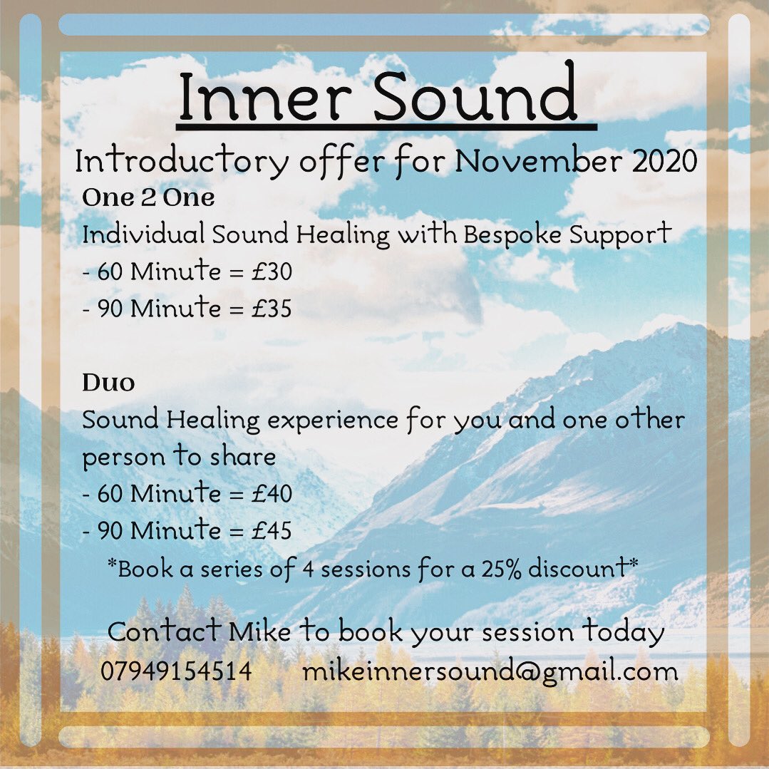 If you live in or near #westyorkshire and need some time to #rest and #restore - I’d love to hear from you. I’m offering #soundhealing sessions available to book today 🙏 mikeinnersound@gmail.com #yoga #meditate #wellbeingwednesday https://t.co/G1s6GAECYQ
