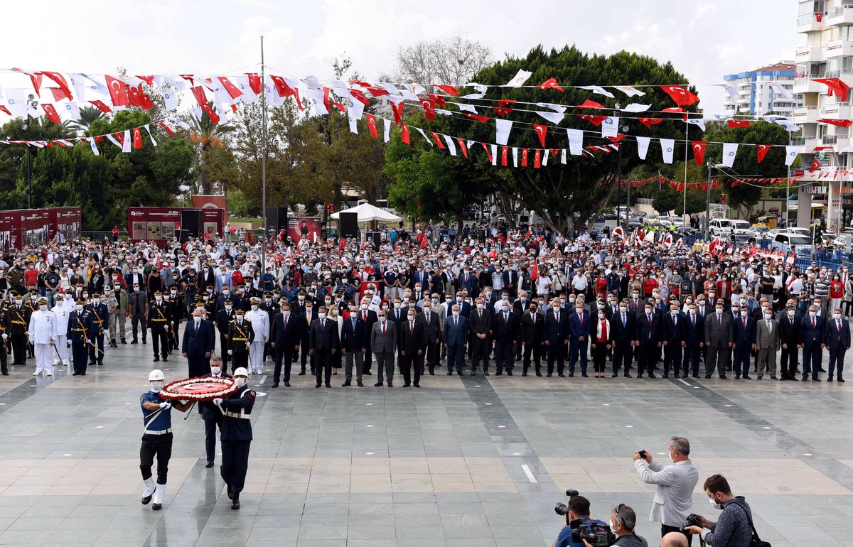 Cumhuriyetimizin 97. kuruluş yıl dönümünde başta Gazi Mustafa Kemal Atatürk olmak üzere tüm şehit ve gazilerimize şükranlarımızı sunduk. #İlelebetCumhuriyet #29EkimCumhuriyetBayramı  #AntalyaMuratpaşa