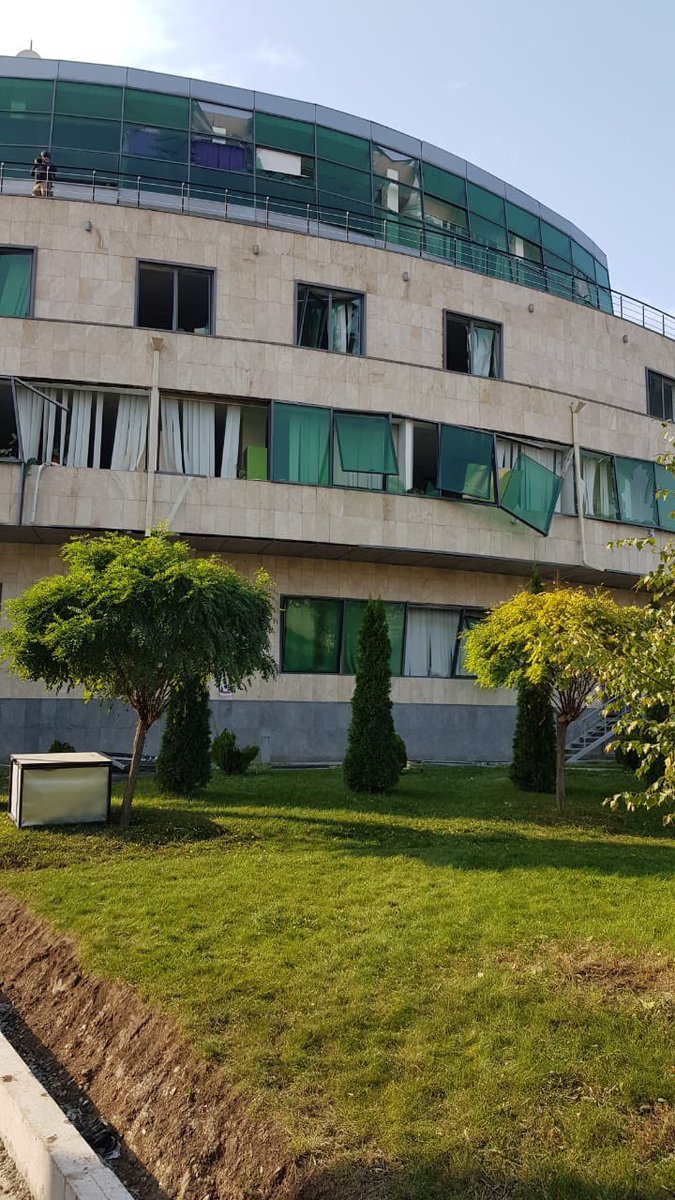 atatoyan's tweet photo. Heavy strikes of #Azerbaijani military towards Medical Center, the Main Hospital of Stepanakert, this the center of capital city of #Artsakh (Nagorno #Karabakh). 

#terrorism #WarCrime #DontBeBlind #dontcloseyoureyes https://t.co/bQNA4NBb8S