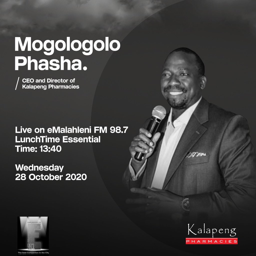 F5Creative_'s tweet photo. 🎙📻 In just a few minutes time CEO and Director of @KalapengP’hamarcies Mogologolo Phasha will be LIVE on @FmEmalahleni 98.7 

Lunchtime Essentials. Make sure you do tune! 😃 #F5Creative https://t.co/ikUjbqtbYp
