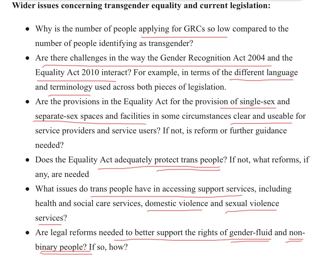 The Equqlity Act, in its present form is not applied because Lobby Groups routinely lie about the LAW. Funding is attached to being “trans-inclusive” in purported single sex spaces. What about the protection of Women? From men?