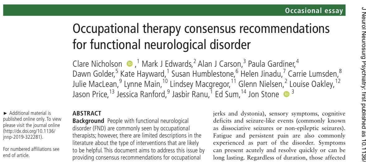willchegwidden's tweet photo. Really enjoying specialist @CNicholsonOT presenting the OT recommendations for occupational therapy in functional neurological symptoms to our OT inservice. Such a brilliant document https://t.co/mQx8WrE1HK @NHNN_therapies @kel54737944 @susanjhourihan @FNDHopeUK https://t.co/0dH8X4M95k