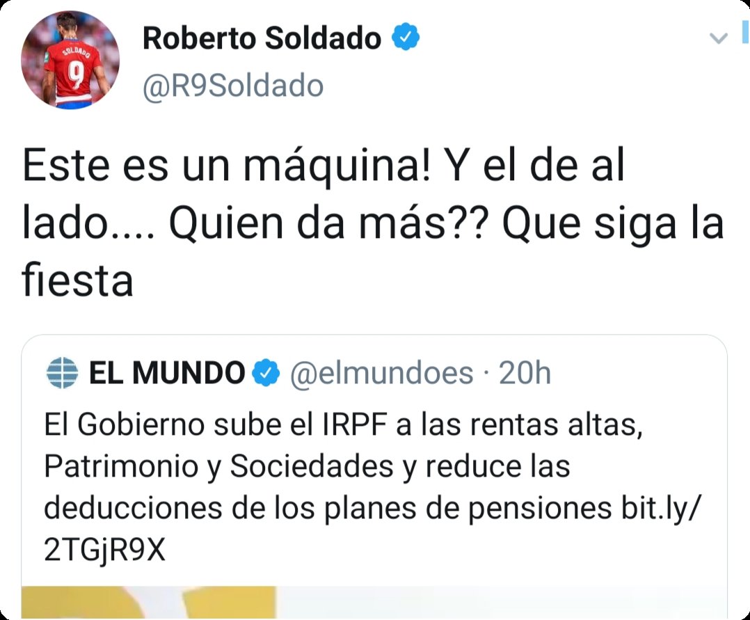 SogueroF's tweet photo. Roberto Soldado, patriota hasta que toca pagar. https://t.co/Vydnchqw8N