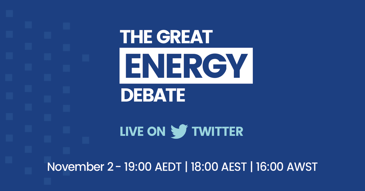 Shell's tweet photo. 💬 Your energy questions answered

⚡ at The Great Energy Debate

📺 Join us LIVE on Monday at 19:30 AEDT/ 18:00 AEST / 16:00 AWS #EnergyDebate More: https://t.co/YCcGfHA9pB