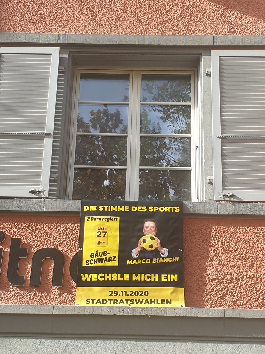 igfurbarn's tweet photo. ▶️ CAMPO SPORTIVO LORRAINE - ZAUNFAHNE HÄNGT
Ich bin parat - hoffe du bist es auch und wechselst mich am 29. November 2020 ein.    
   
#BDP #teambdp #wahlbern20 #wahlenbern2020 #igfürbärn #diestimmedessports #sportverbindet https://t.co/9ZdwBFKsOT