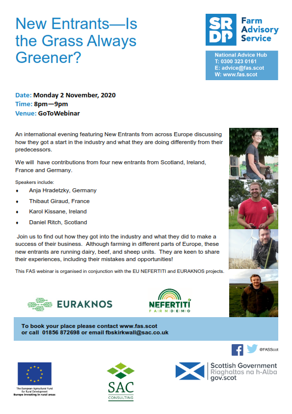 "How can we encourage young people to see farming as a future and worthwhile career?" - by #NEFERTITI Scottish Hub &amp; Scotland's Farm Advisory Service - FAS - on Monday 2nd November from 8-9pm! Full details are available online here: fas.scot/.../new-entran…
#YFinAction #PlanAhead