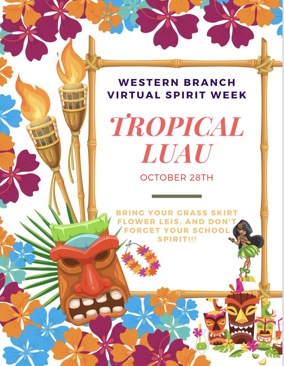 WBHS_Bruins's tweet image. Get out those Hawaiian shirts and leis, it’s Tropical Luau Day!! Let’s see the other classes beat the seniors today! #VirtualSpiritWeek #BruinsinParadise