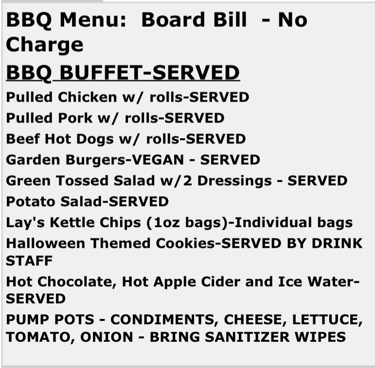 Costume contest and BBQ lunch. Have the best costume or mask and win a prize!! 11:30am start in the Stearns dinning hall.