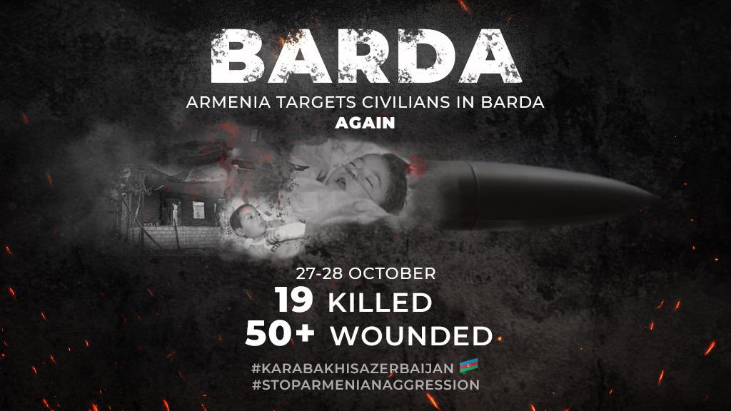 JafarNajafov's tweet photo. #Armenia targets civilians in #Barda Again!
The #World is still #Silent! 

#StopArmenianAggression 
#StopArmemianOccupation 
#KarabakhisAzerbaijan 
#ArmeniaKillsCivilans 
#ArmeniaKillsChildren https://t.co/DBZWfK914l