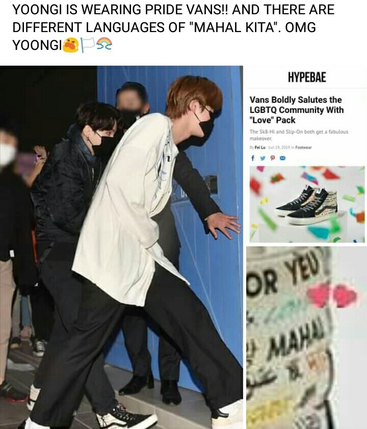 lovesjef's tweet photo. I Love you yoongi @BTS_twt ...I'm a part of LGBTQ...Im in tears right now huhu💜😭#BTSYOONGI #BTS_POPUP #LGBTQ #PrideVans #SUGA https://t.co/tovWcyD7Vv