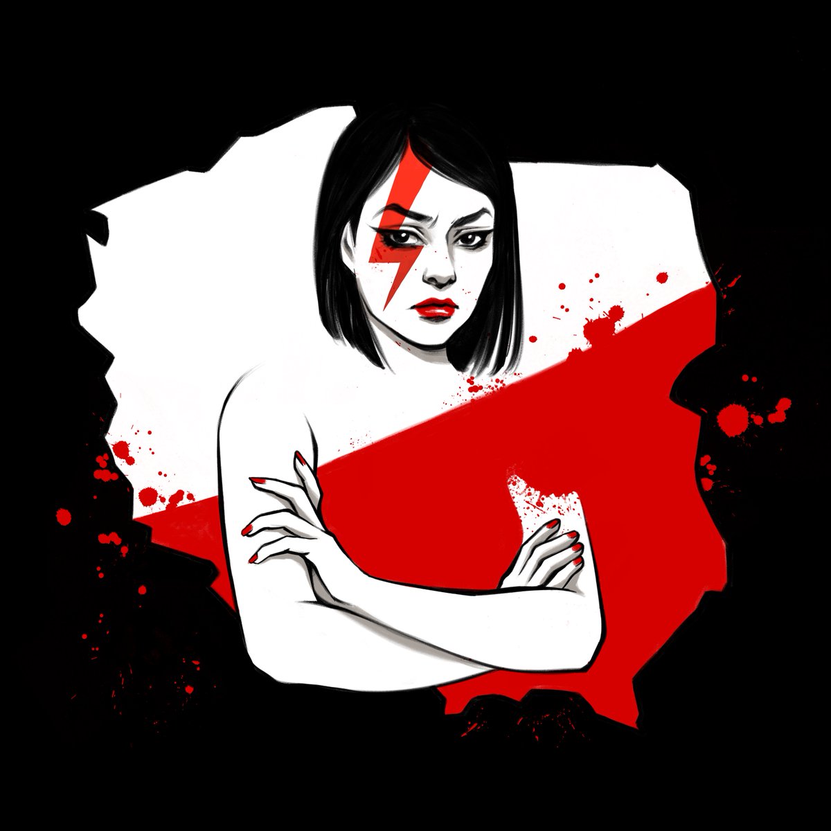 vinegaria's tweet photo. #ThisIsWar in Poland. 

Since tweets are too short here's a longer description: https://t.co/DSzHkHWlmJ

I painted a poster (3 backgrounds), feel free to use it to protest against this shit https://t.co/SU9otinJp7

What he did is a crime.

#strajkkobiet #wypierdalać #womenstrike https://t.co/p6sxlEIFLu