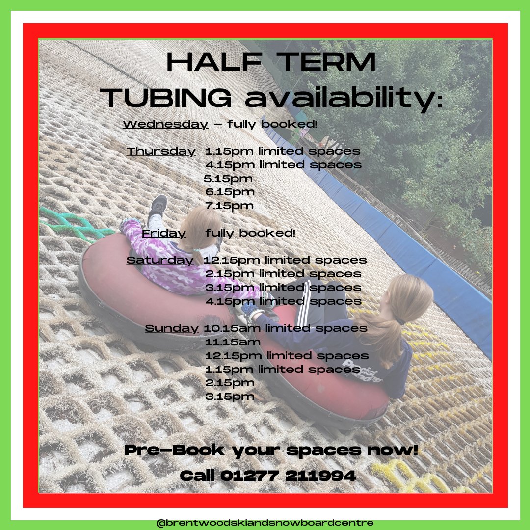 Pre-bookings only!
Call 01277 211994